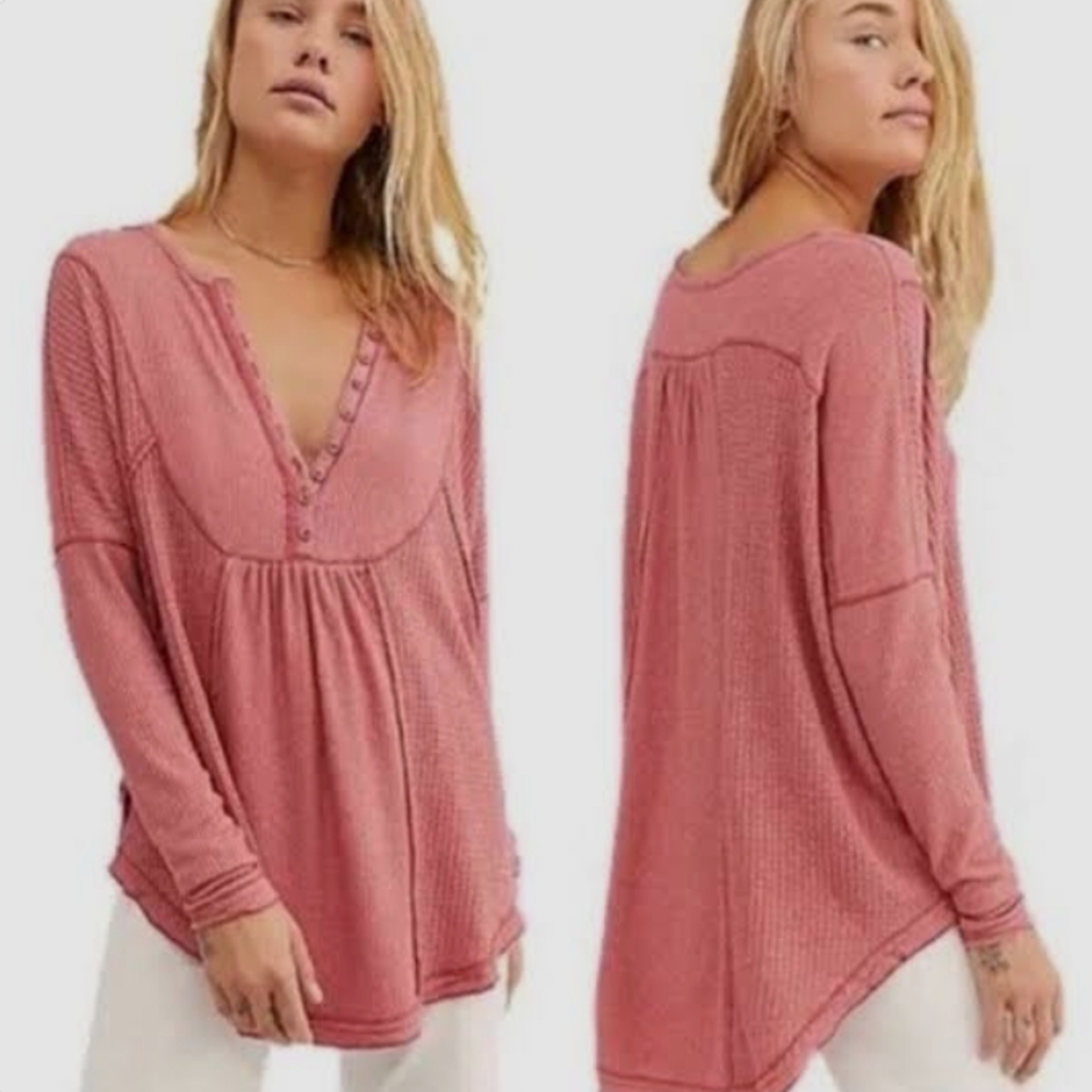 Free People Heartbreaker Henley Top Size M